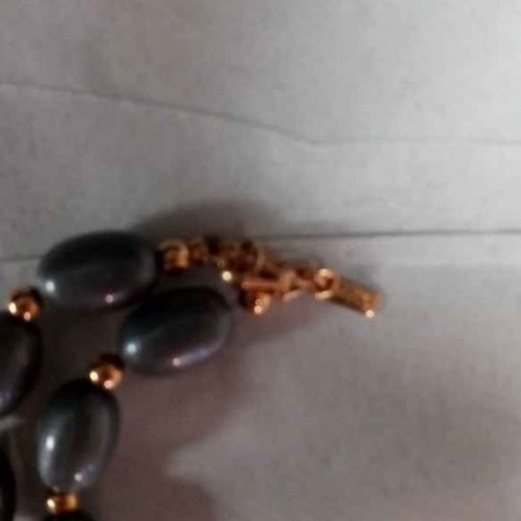 60'S NIB SIGNED MONET NECKLACE GRAY SWIRL LUCITE - Picture 3 of 5